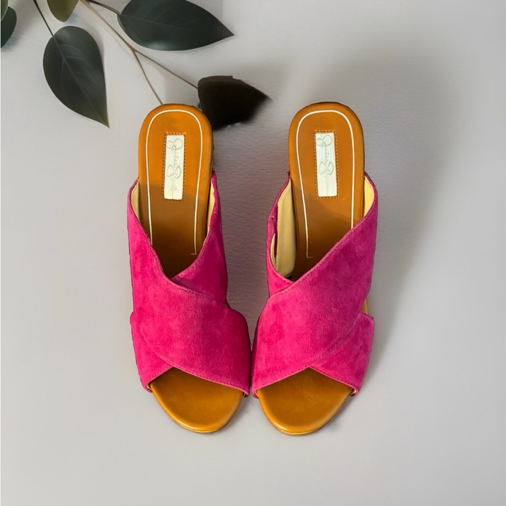 Jessica Simpson Magenta Wedge Sandals Size 8M
